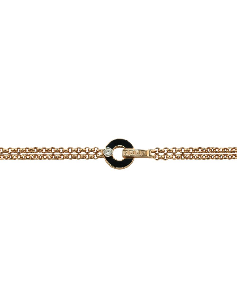 Браслет из золота c бриллиантами и ониксом