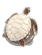 Кольцо из золота c эмалью и бивнем мамонта