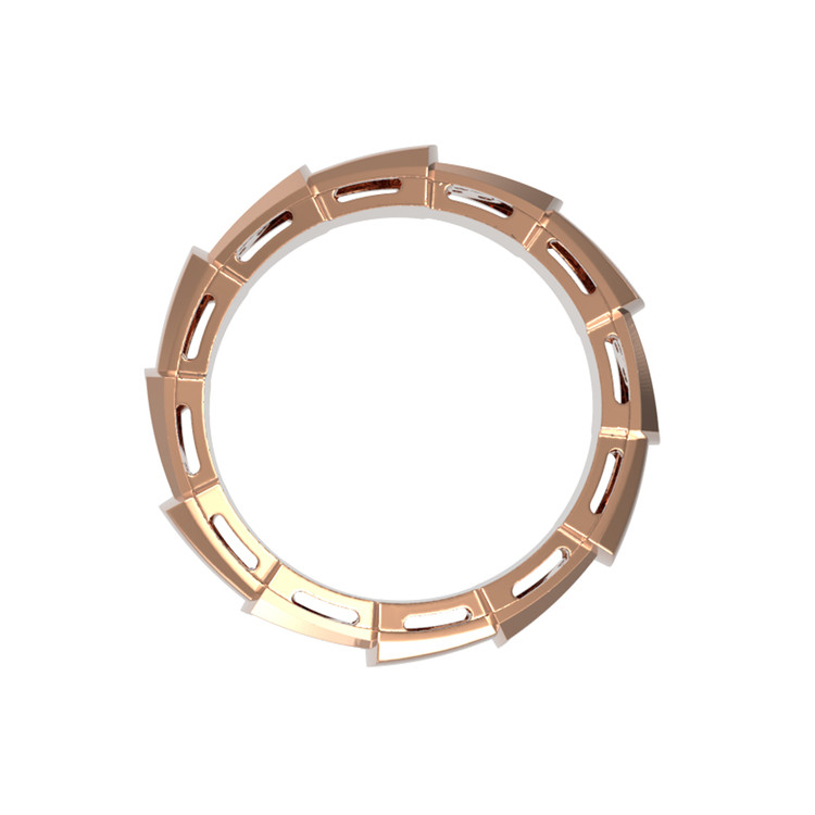 Кольцо из красного золота 585 пробы c бриллиантами