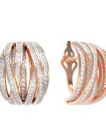 Серьги из золота c фианитом