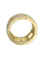 Кольцо из лимонного золота c бриллиантами