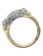 Кольцо из лимонного золота c бриллиантами и ониксом