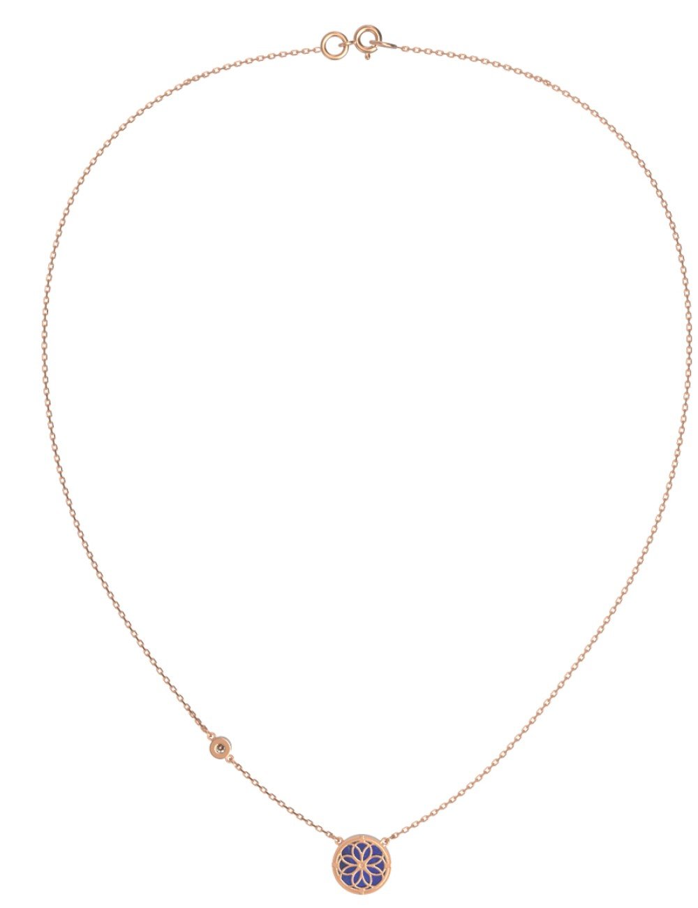 Колье из золота c бриллиантами и лазуритом