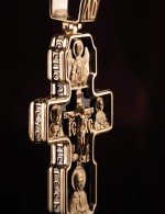 Крест из золота 585 пробы c ониксом