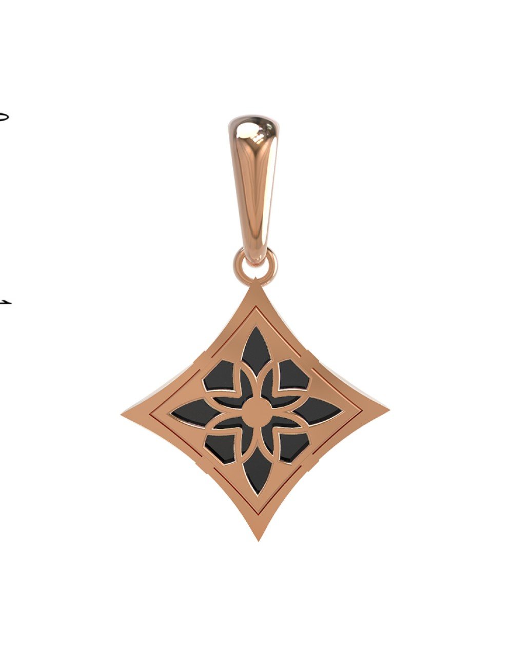 Подвеска из золота c ониксом