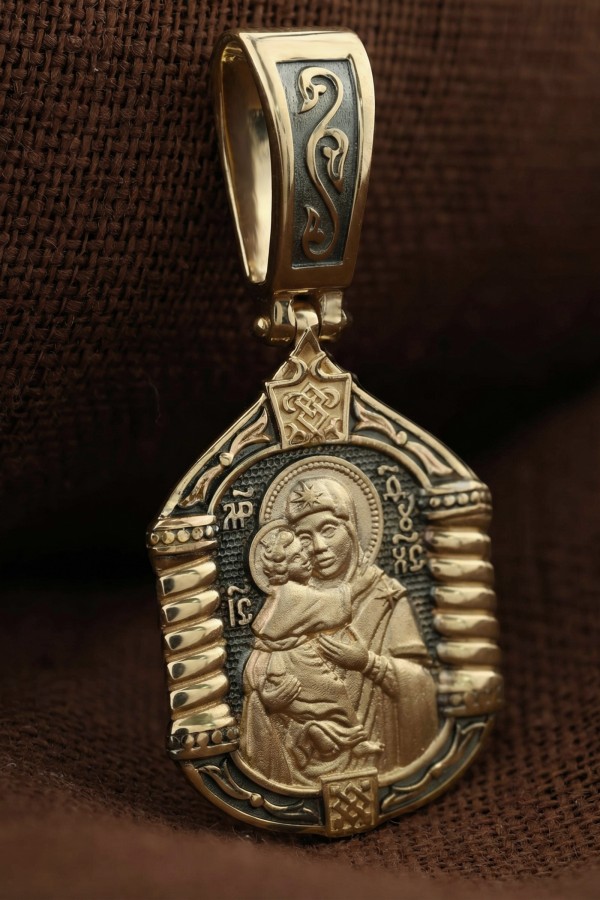 Образок из лимонного золота 585 пробы