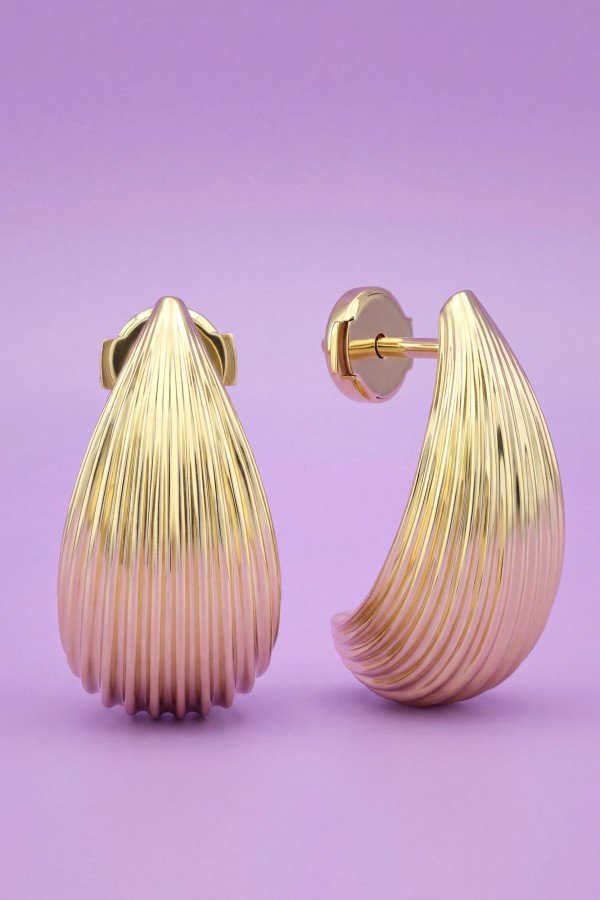Серьги из лимонного золота 585 пробы