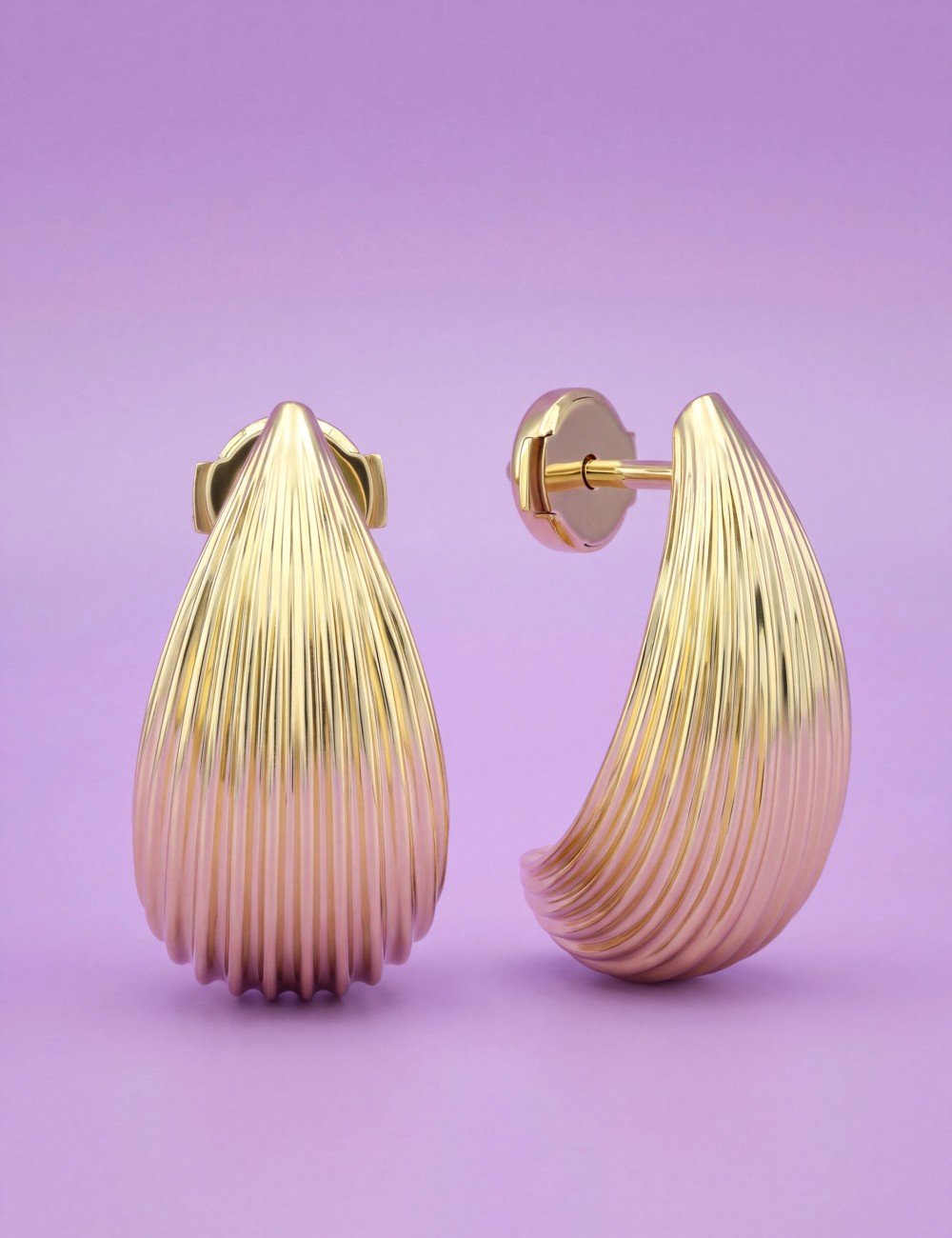 Серьги из лимонного золота 585 пробы