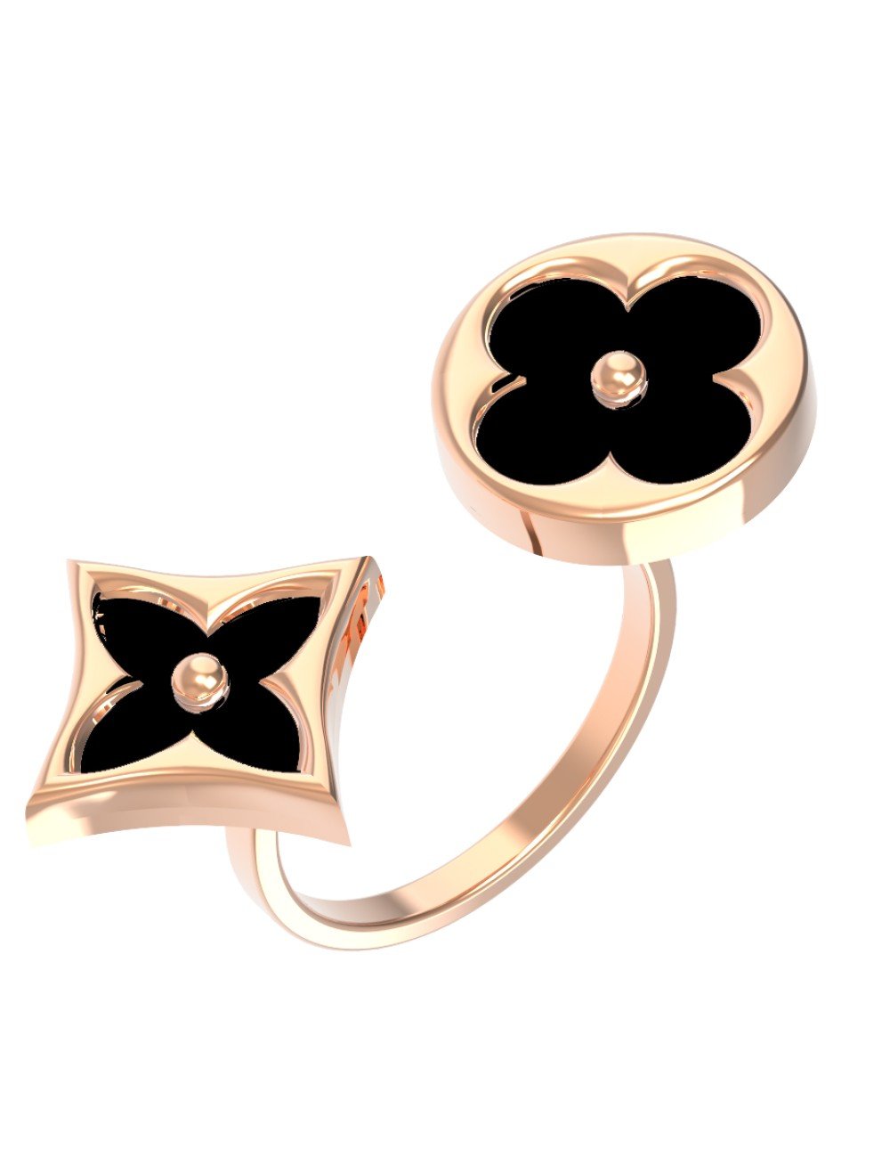 Кольцо из золота c ониксом