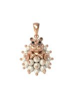 Подвеска из золота c эмалью и жемчугом