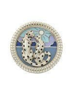 Кольцо из белого золота c эмалью