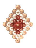 Подвеска из золота c агатом и перламутром