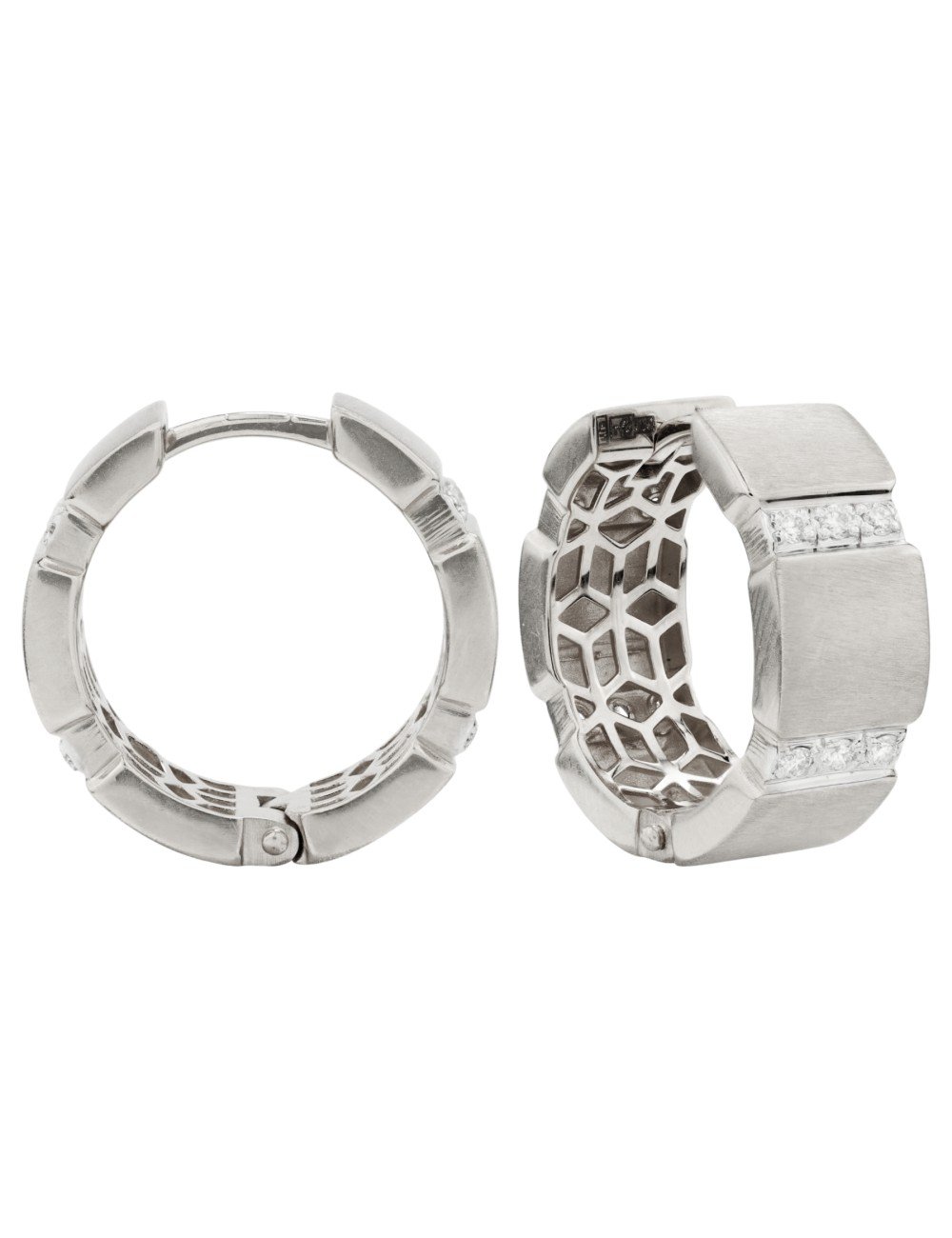 Серьги из белого золота c бриллиантами