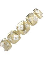 Браслет из лимонного золота c бриллиантами и перламутром