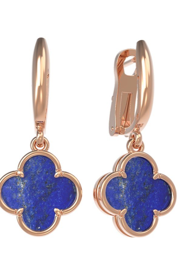 Серьги из золота c лазуритом