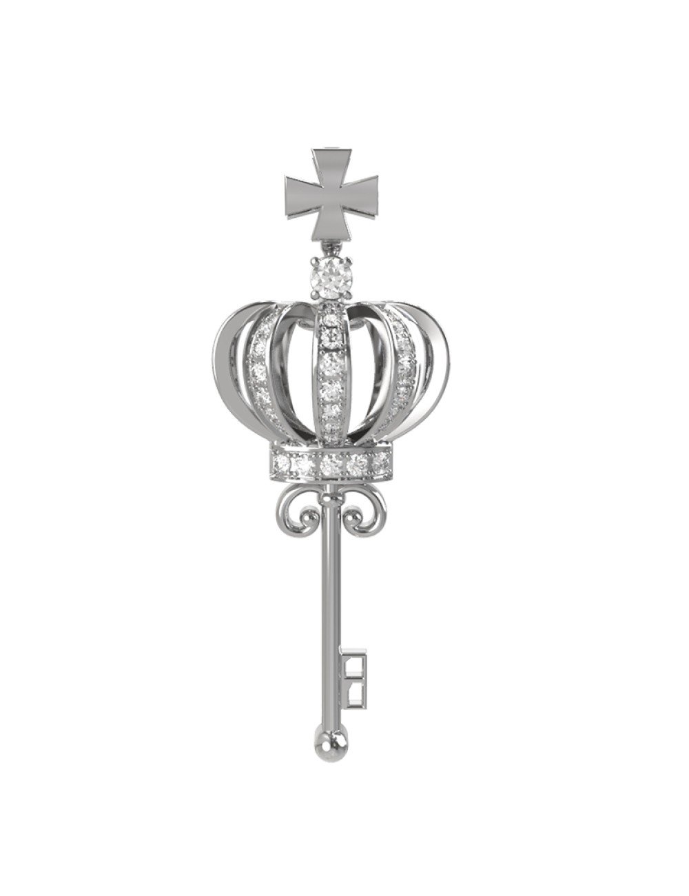 Подвеска из белого золота c бриллиантами