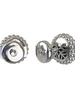 Серьги из белого золота c малахитом