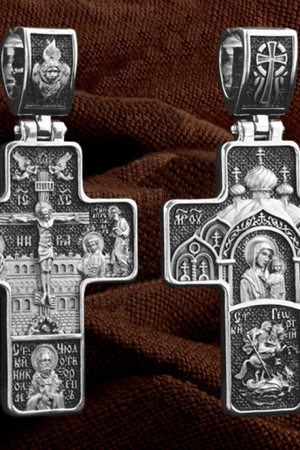 Крест из белого золота