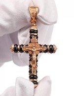 Крест из золота c ониксом