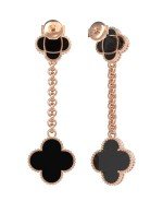 Серьги из золота c ониксом