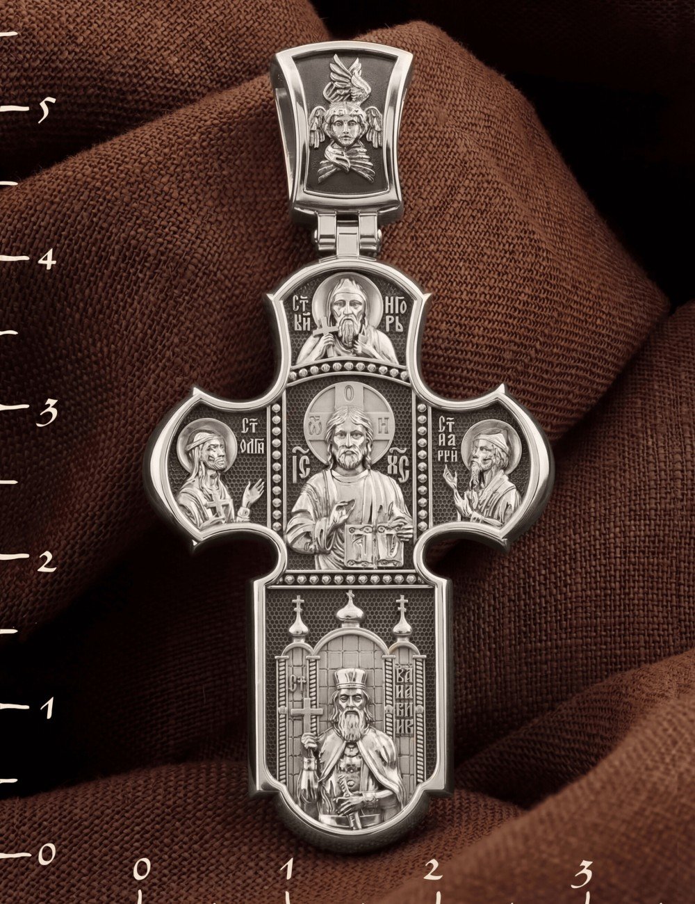 Крест из белого золота