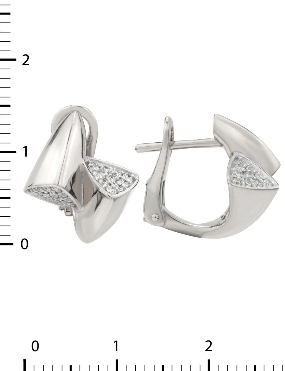 Серьги из белого золота c бриллиантами