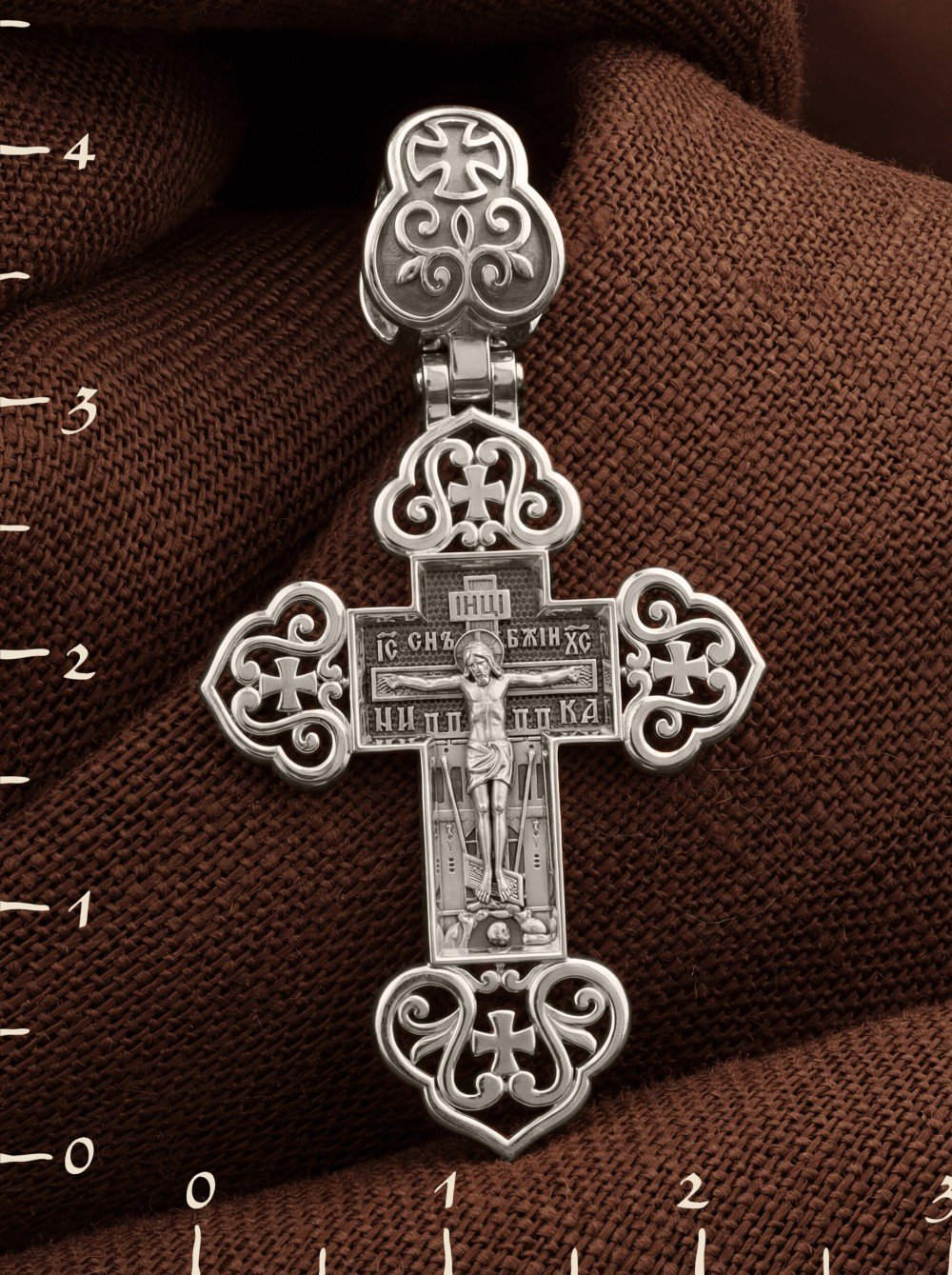 Крест из белого золота