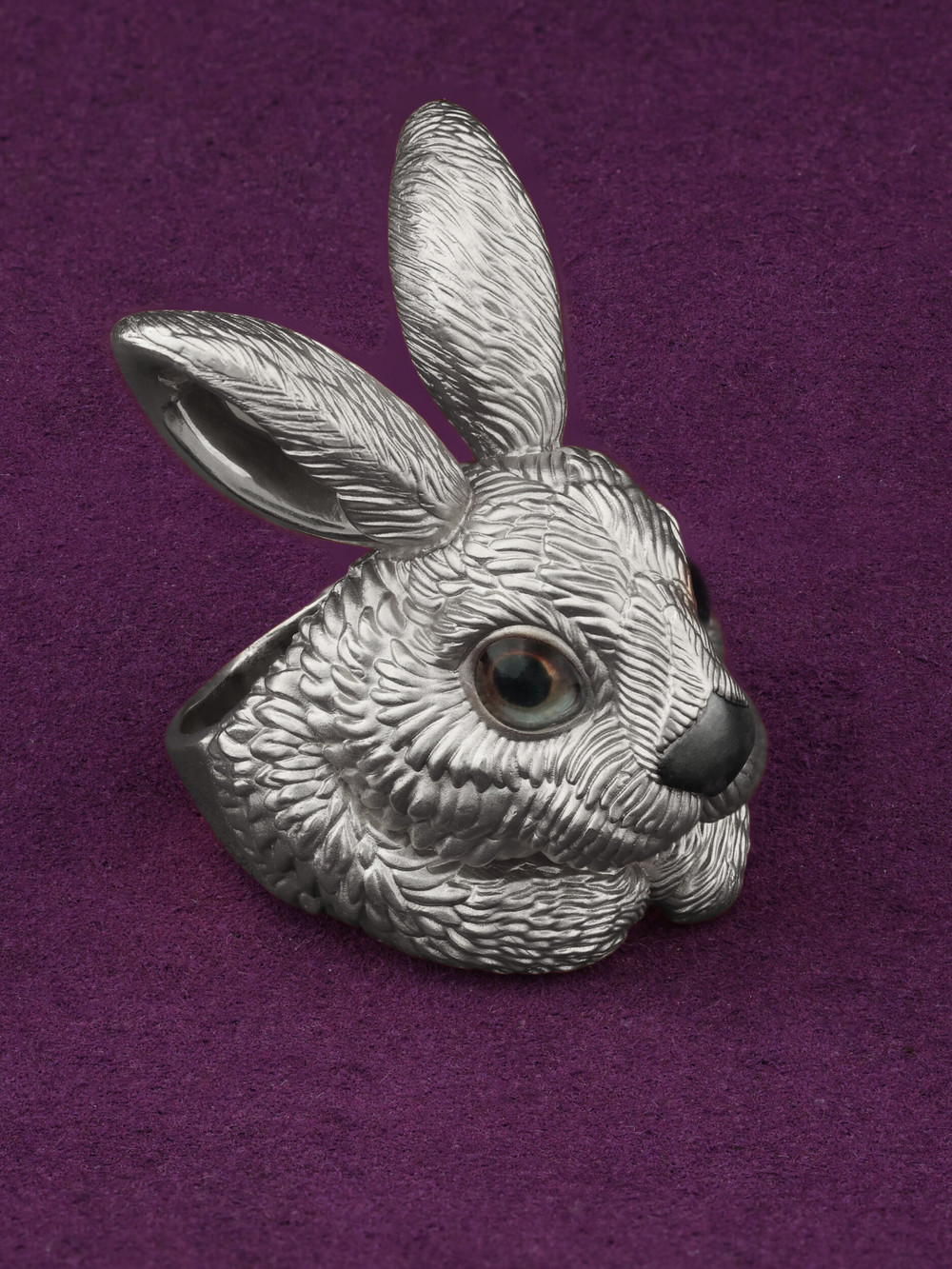 Кольцо из белого золота 585 пробы c эмалью