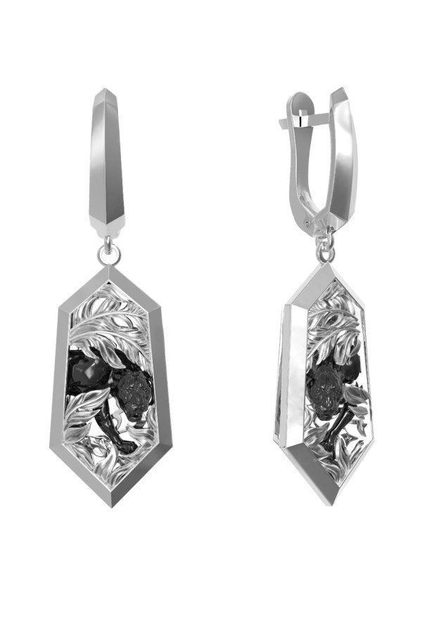 Серьги из белого золота