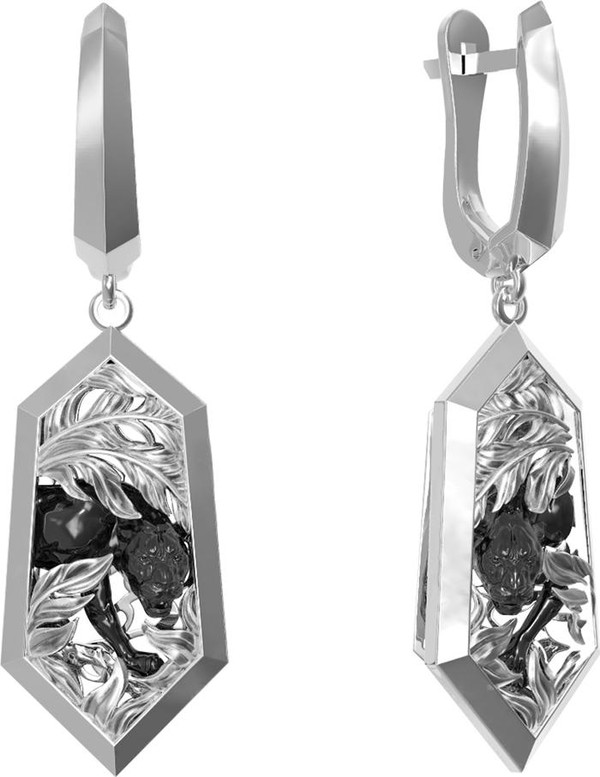 Серьги из белого золота 585 пробы