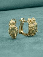 Серьги из лимонного золота c бриллиантами