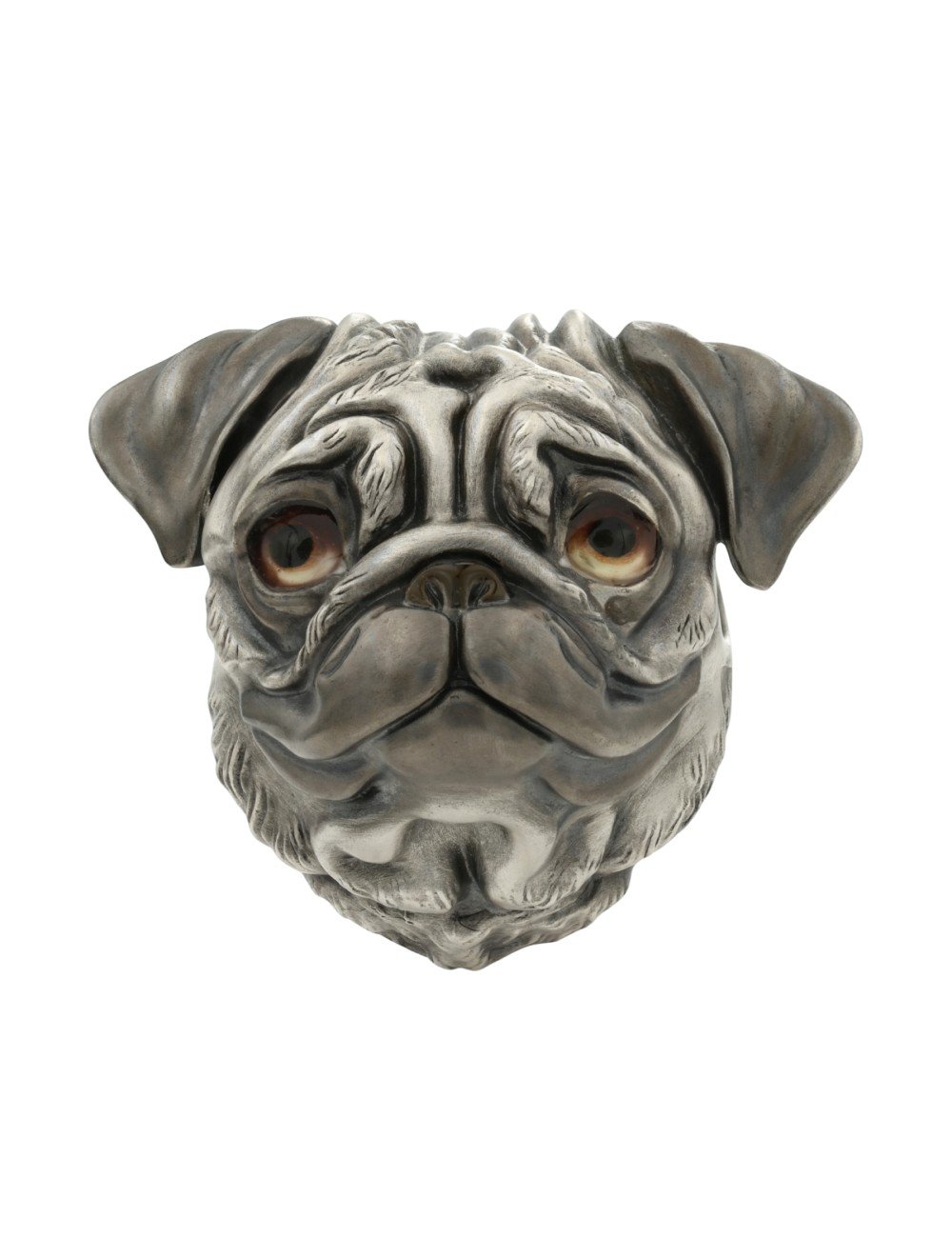 Подвеска из белого золота c эмалью