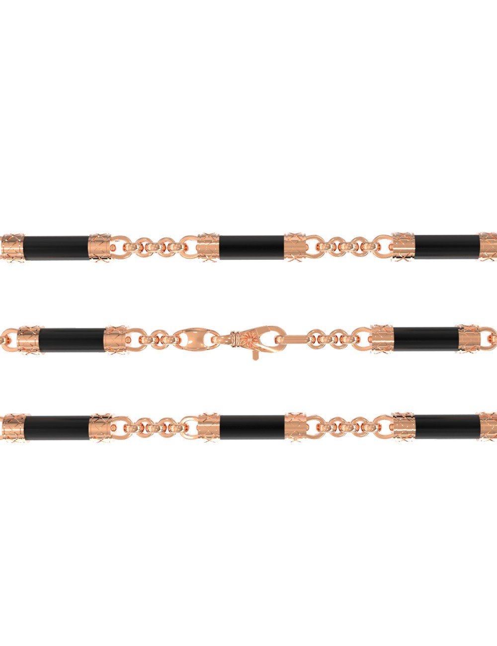 Цепь из золота c ониксом