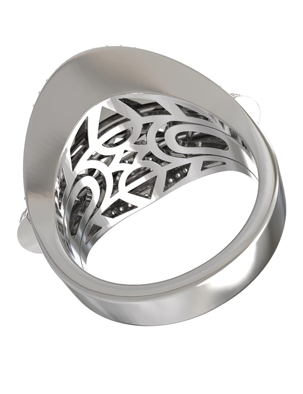 Кольцо из белого золота c бриллиантами