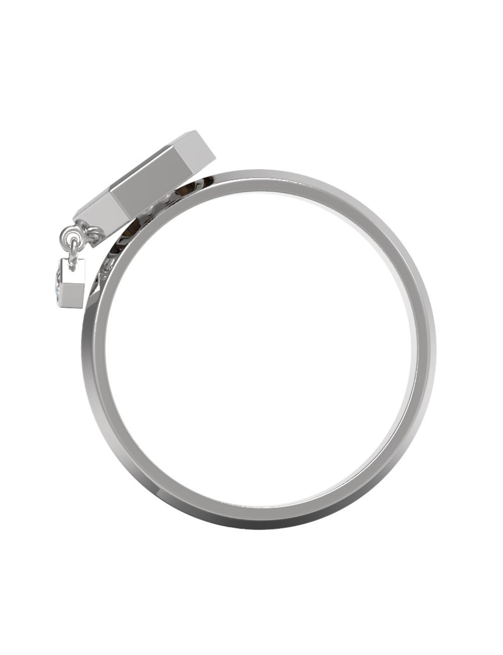 Кольцо из белого золота c бриллиантами и лазуритом