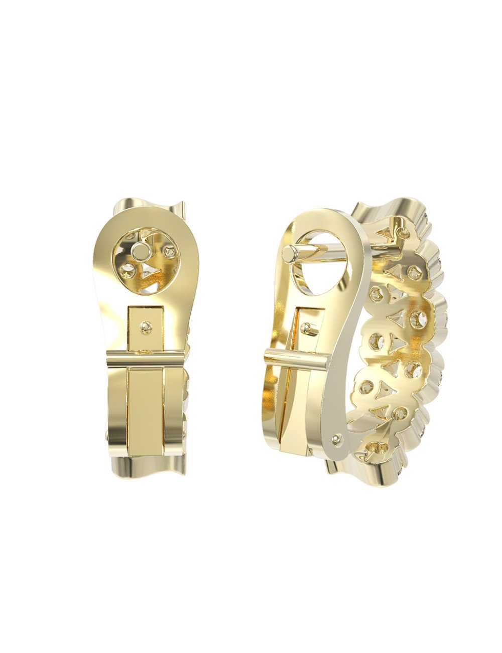 Серьги из лимонного золота c бриллиантами