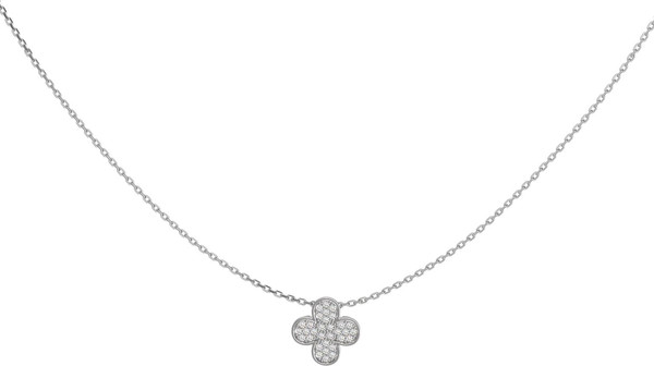 Колье из белого золота 585 пробы c бриллиантами