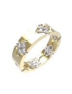 Кольцо из лимонного золота c бриллиантами