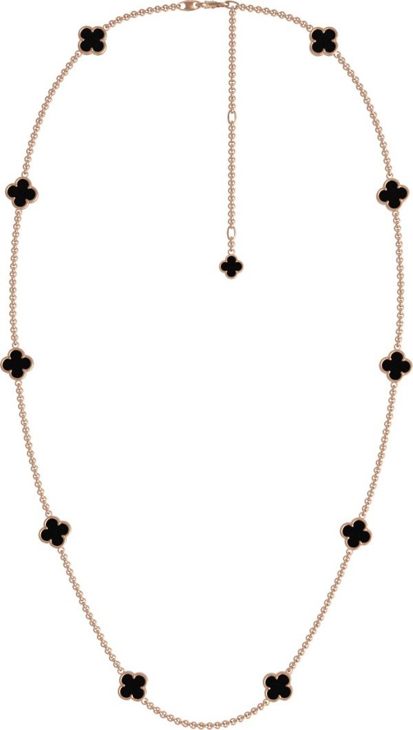 Колье из золота c ониксом