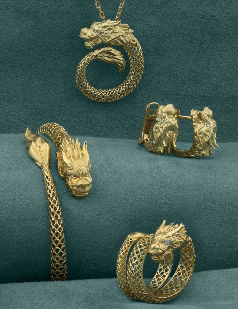 Серьги из лимонного золота c бриллиантами