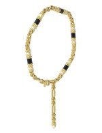 Браслет из лимонного золота c жемчугом и ониксом