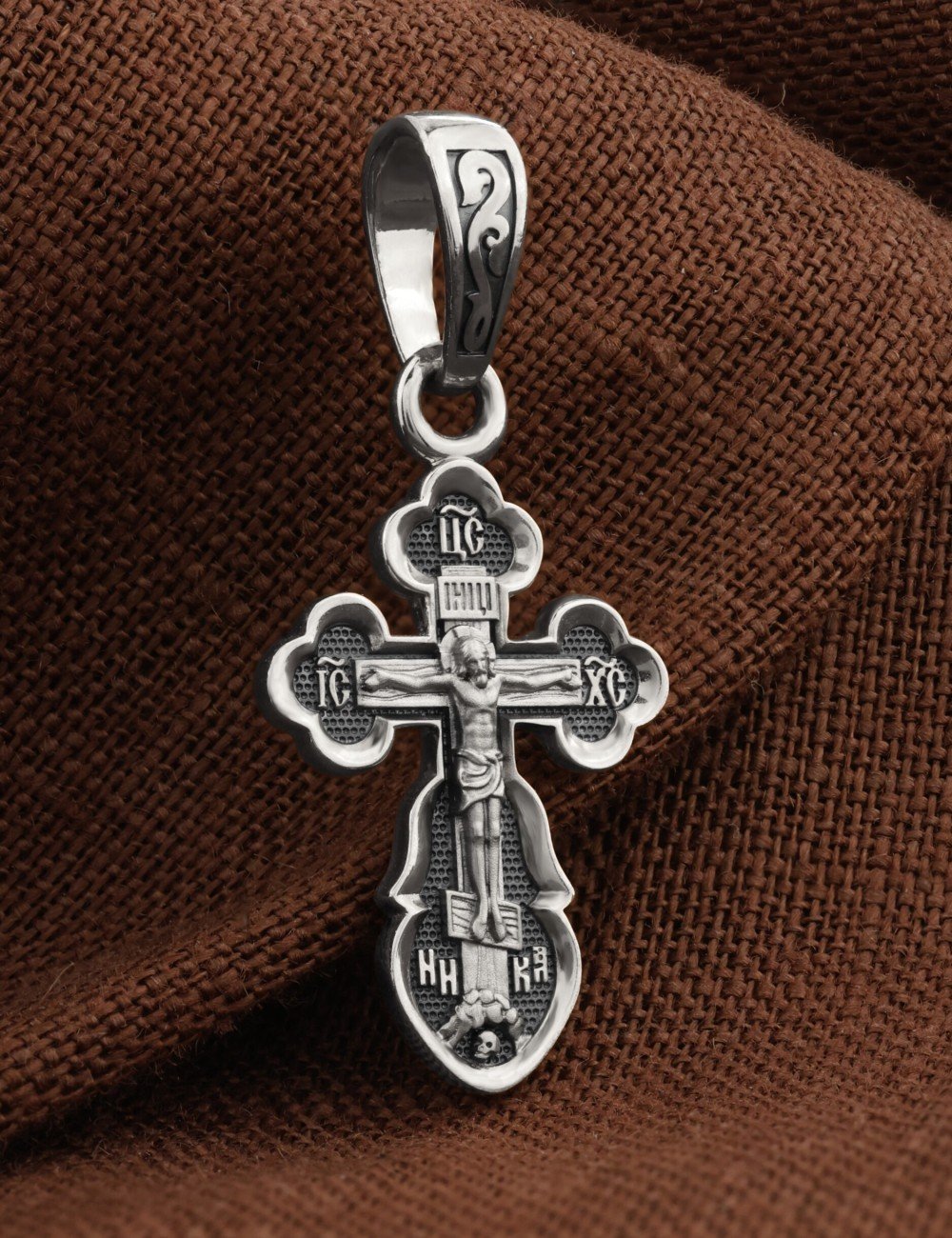 Крест из белого золота