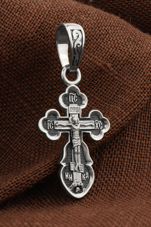 Крест из белого золота 585 пробы