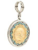 Подвеска из белого золота c бирюзой