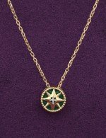 Колье из лимонного золота c бриллиантами и малахитом