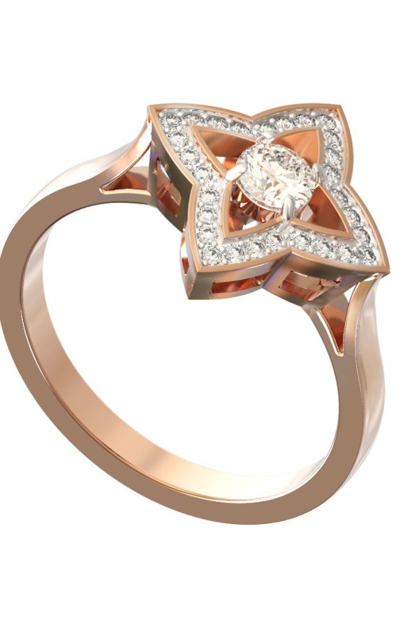 Кольцо из золота c бриллиантами