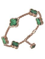 Браслет из золота c малахитом