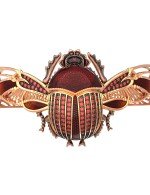 Браслет из золота c эмалью, фианитом, гранатом и эмалью