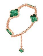 Браслет из золота c малахитом