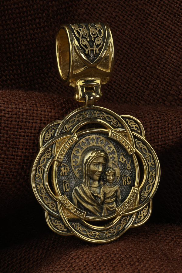 Образок из лимонного золота 585 пробы